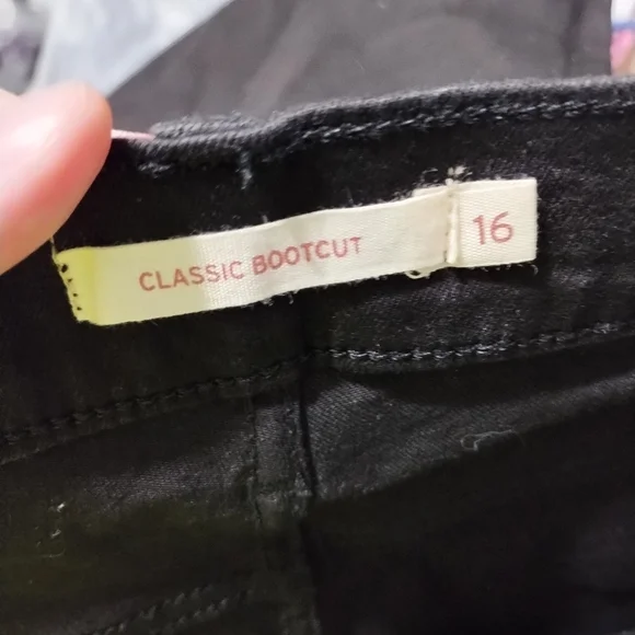 Levis Plus Size Classic Bootcut Black Casual Western Festival Cowgirl Jean Sz16S - Picture 8 of 9